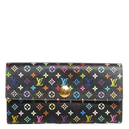 Louis Vuitton Monogram Multicolor Sarah Wallet Black Grenade 1 of 7
