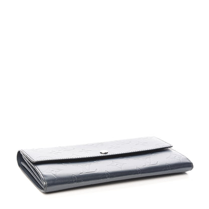 Louis Vuitton Mat Monogram Sarah Wallet Blue 3 of 6