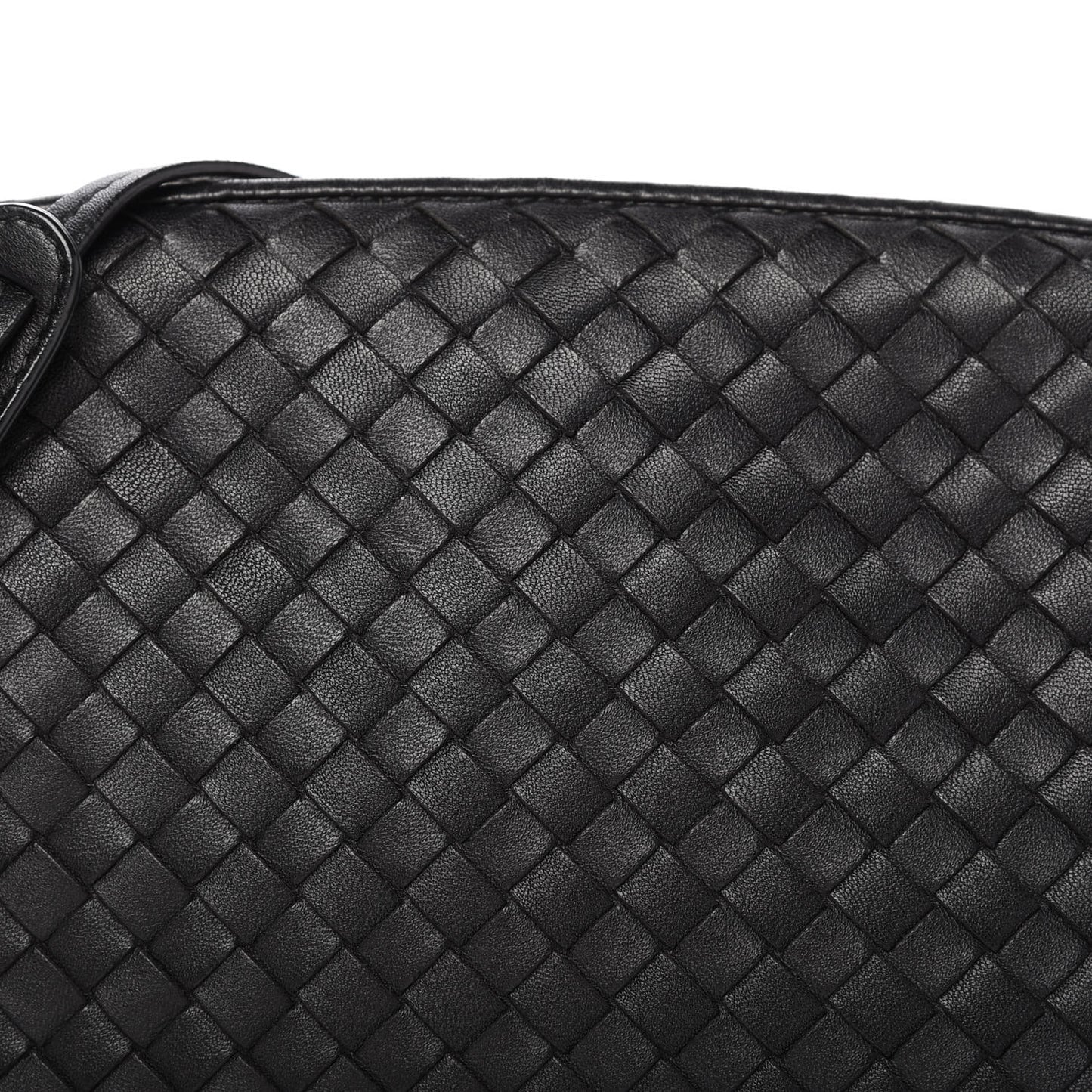 Nappa Intrecciato Nodini Crossbody Messenger Black