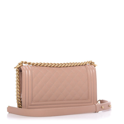 Chanel Caviar Quilted Medium Boy Flap Light Beige 4 of 11