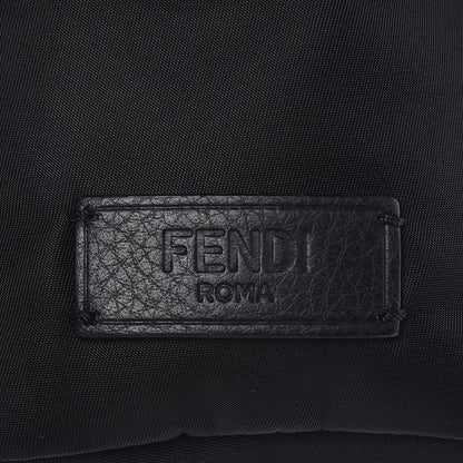Fendi Nylon Vitello Dolce Goat Fox Fur Crocodile Monster Eyes Mini Backpack Black Sunflower 8 of 8