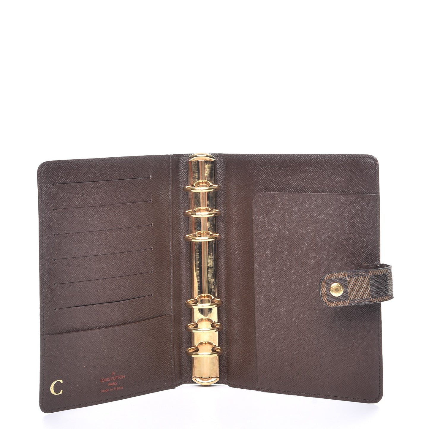Damier Ebene Medium Ring Agenda Cover