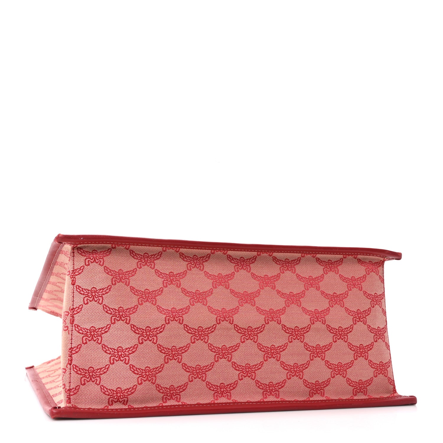 MCM Lauretos Nappa Medium Himmel Shopper Tote Red 4 of 9