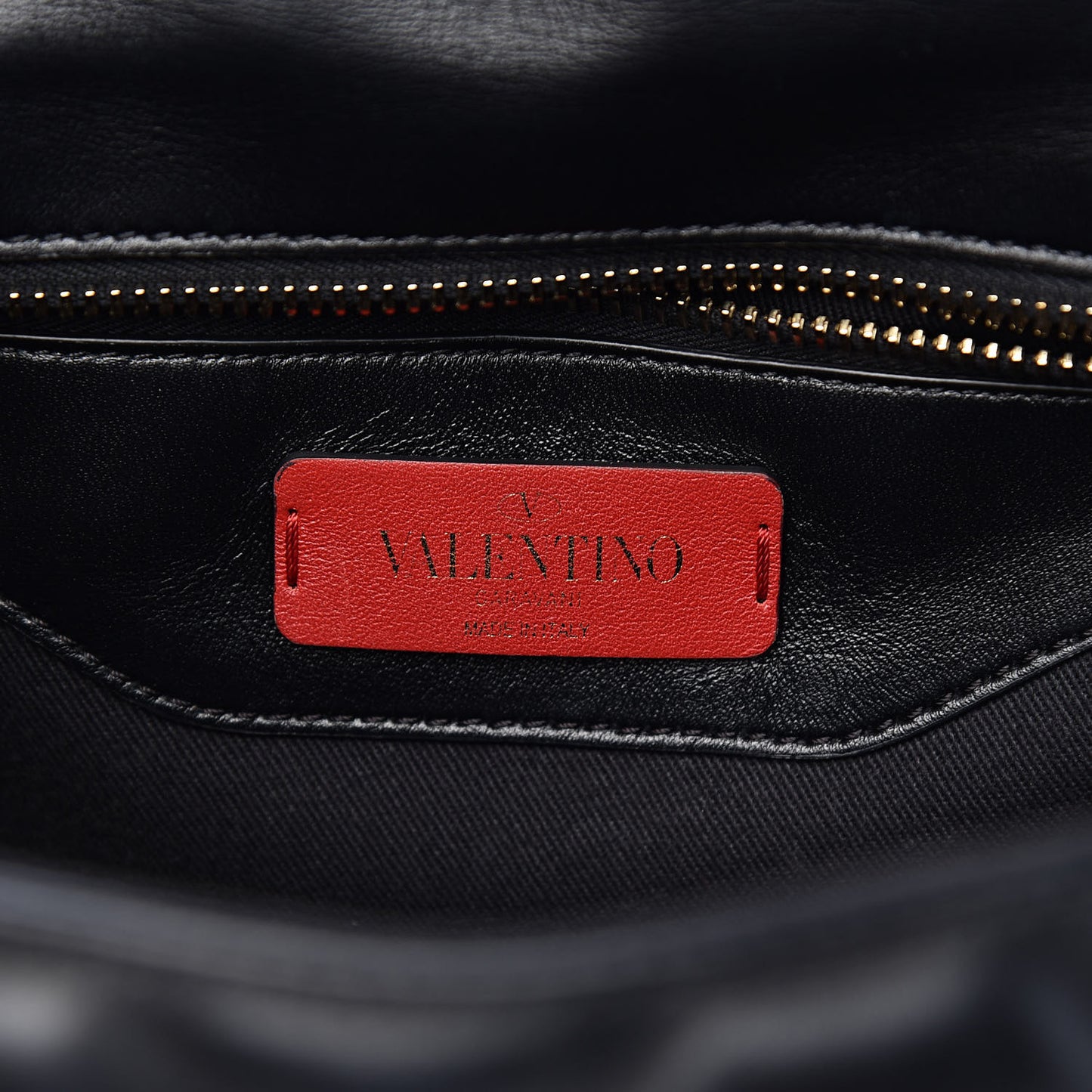 Lambskin VLTN Print Candystud Top Handle Bag Black