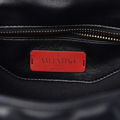 Valentino Garavani Lambskin VLTN Print Candystud Top Handle Bag Black 6 of 12