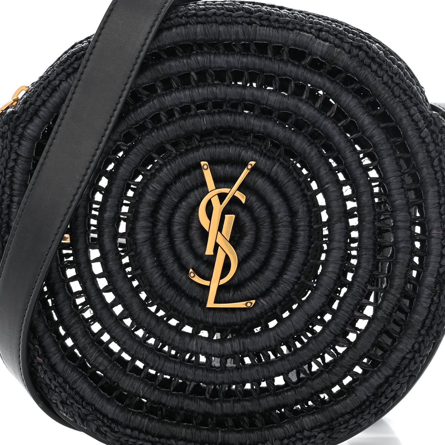Raffia Sac Round Black