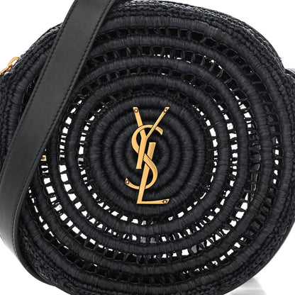 Saint Laurent Raffia Sac Round Black 8 of 10
