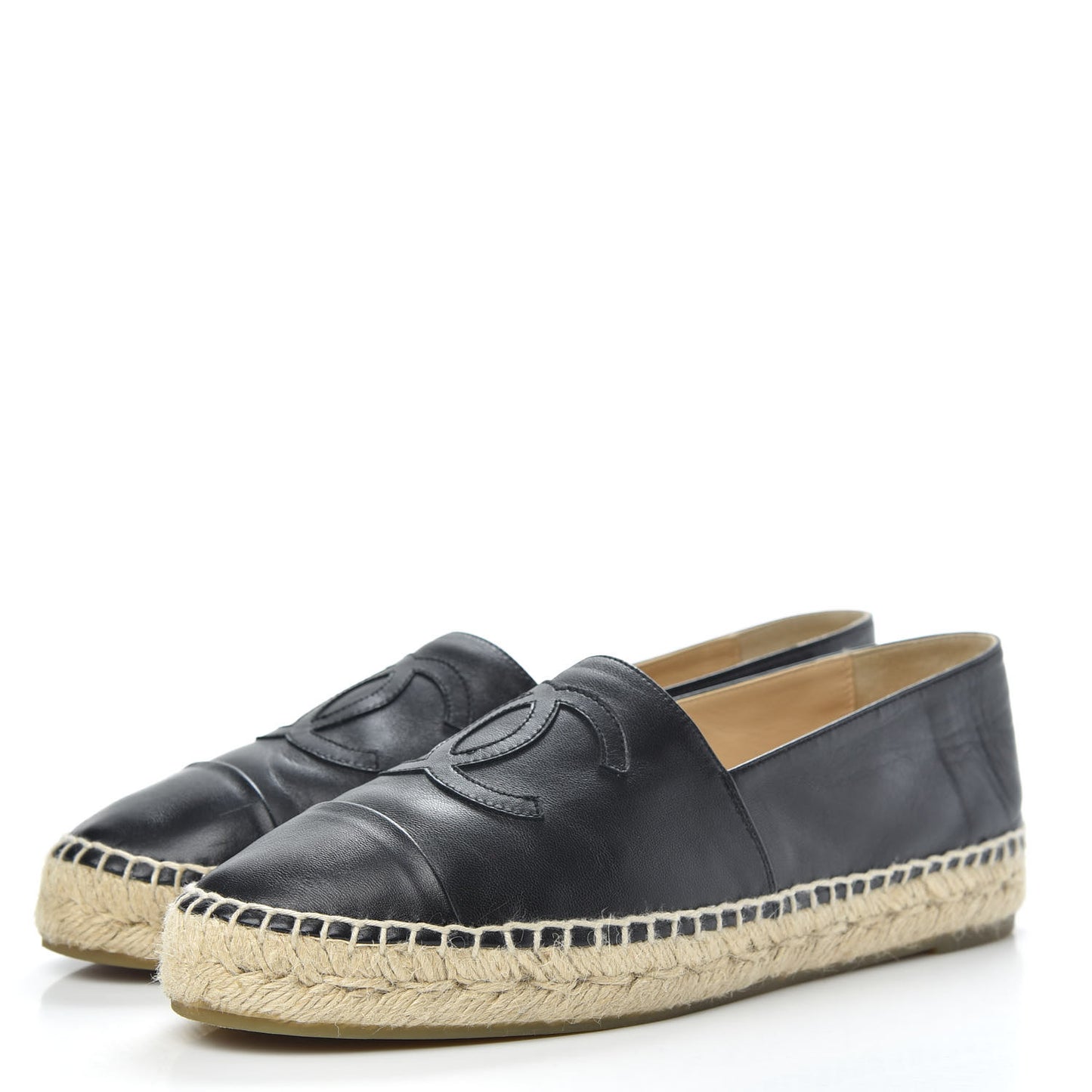 Lambskin CC Espadrilles 39 Black