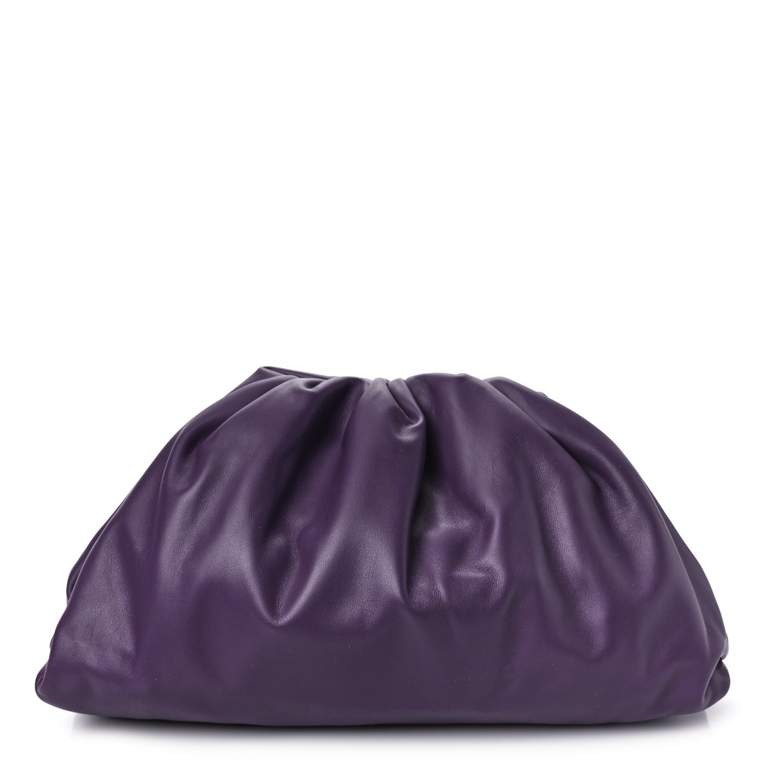 Bottega Veneta Smooth Butter Calf The Pouch Oversized Clutch Raisin 1 of 10