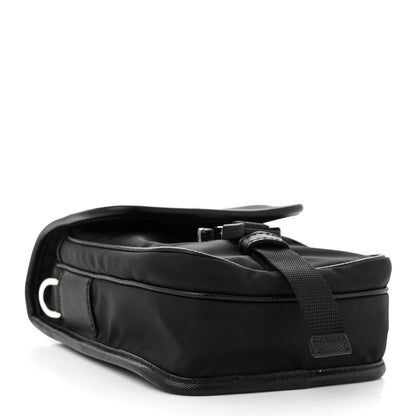 Prada Re-Nylon Saffiano Mini Pocket Single Snap Buckle Messenger Bag Black 4 of 9