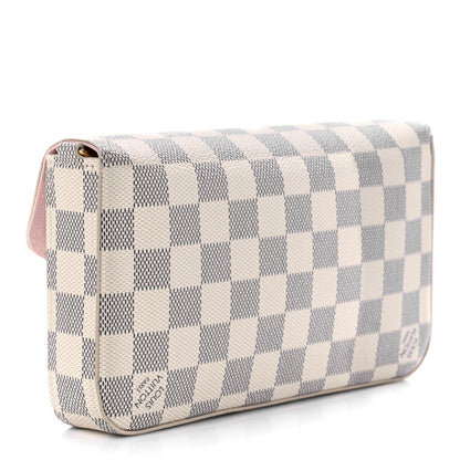 Louis Vuitton Damier Azur Pochette Felicie Chain Wallet Rose Ballerine 4 of 12