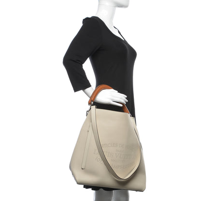 Louis Vuitton Veau Soie Calfskin Parnassea Bagatelle Hobo Blanc Casse 2 of 19