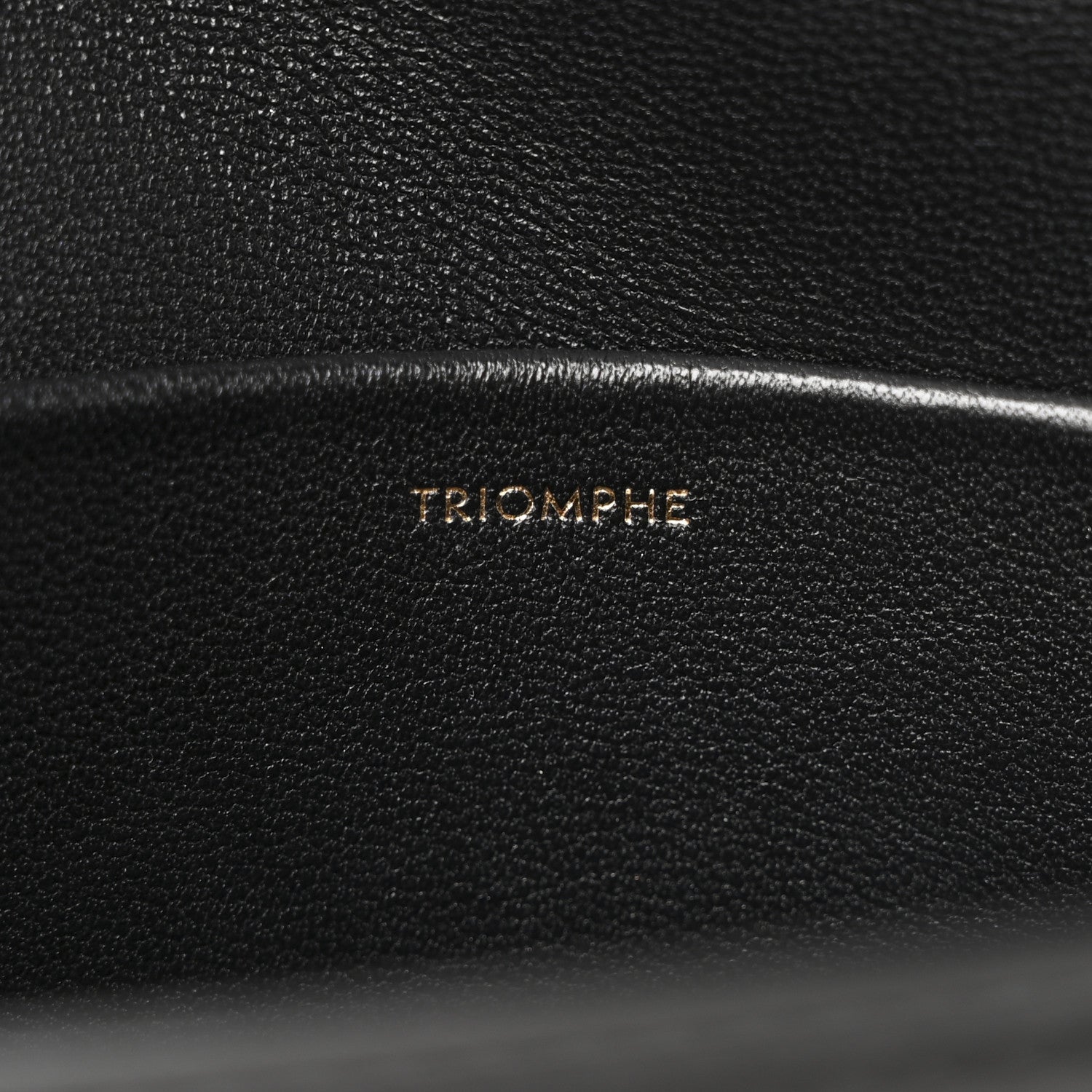 Celine Shiny Calfskin Triomphe Shoulder Bag Black 7 of 12