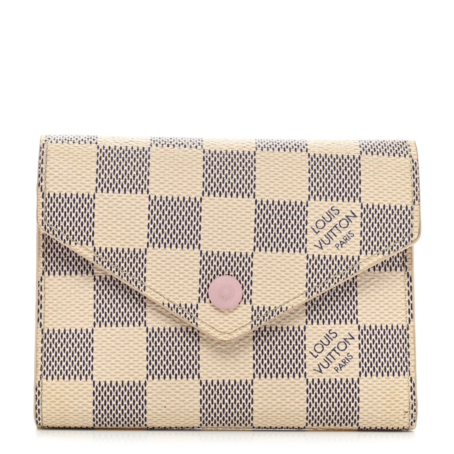 Damier Azur Victorine Wallet Rose Ballerine