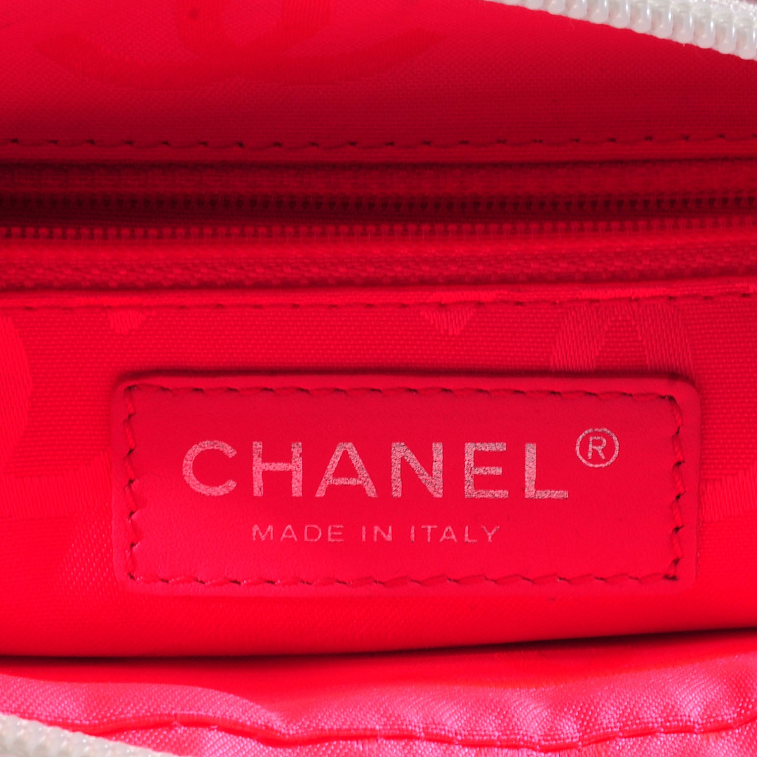 Chanel Python Cambon CC Pochette Black White 7 of 8