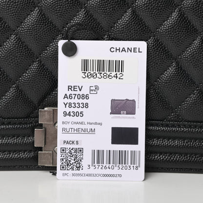Chanel Caviar Quilted Medium Boy Flap Black 12 of 12