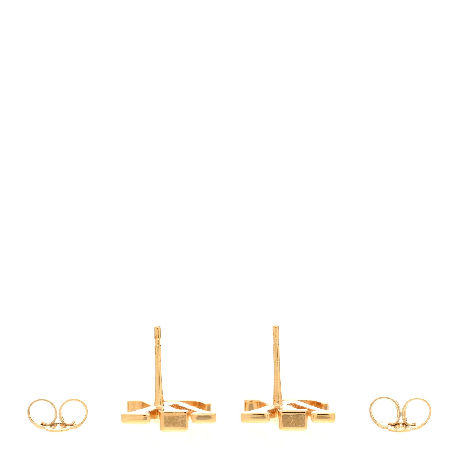 Louis Vuitton Metal LV Iconic Earrings Gold 3 of 6