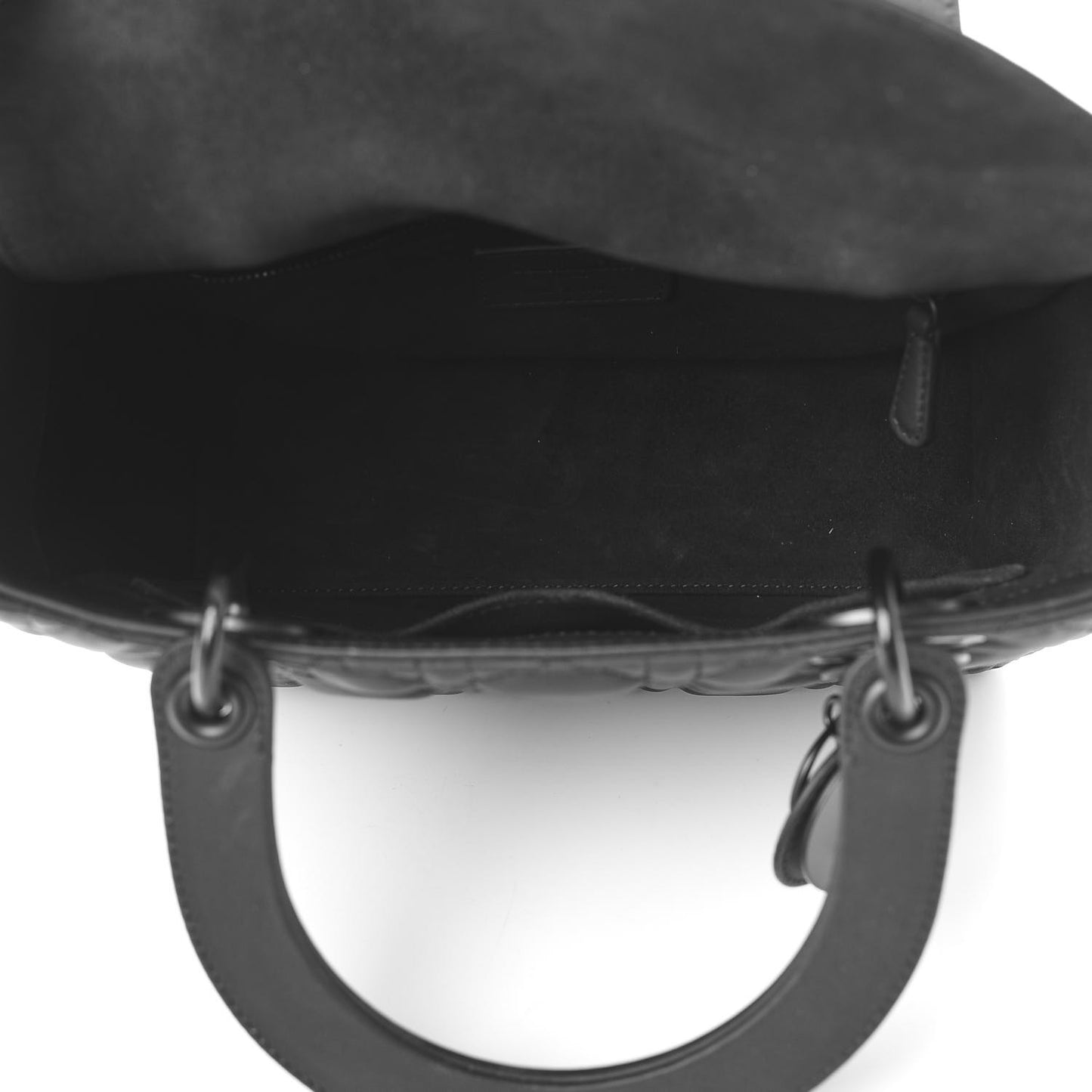 Ultra Matte Calfskin Cannage Medium Lady Dior Black