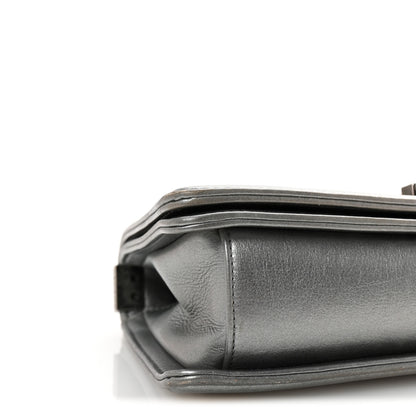 Chanel Metallic Galuchat Stingray Medium Boy Flap Silver 9 of 10
