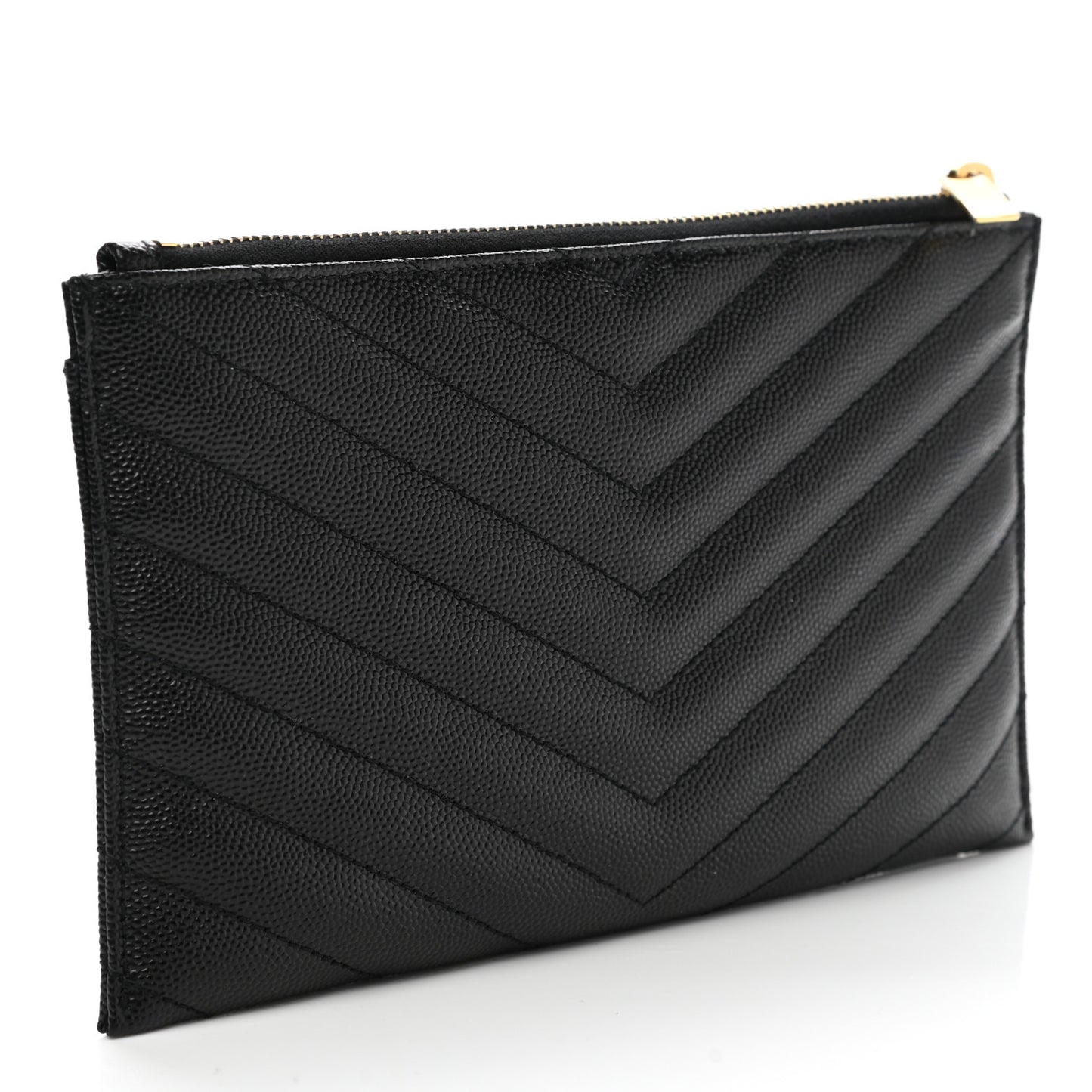 Grain De Poudre Chevron Monogram Bill Pouch Black