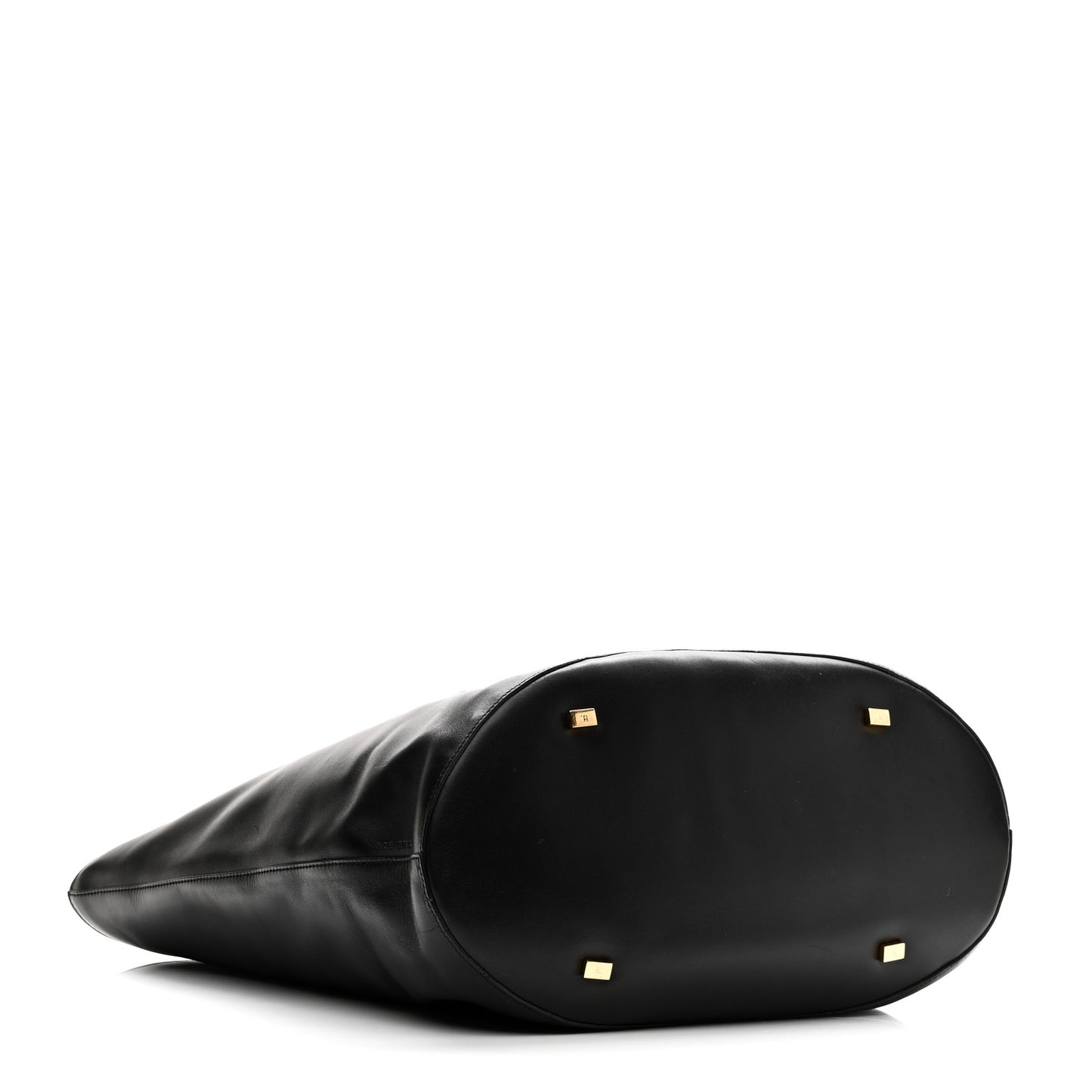 Sleek Calfskin Tote 12 1/2 Black