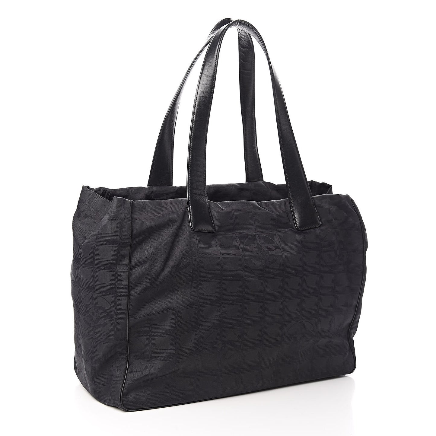 Nylon Large Travel Tote Black