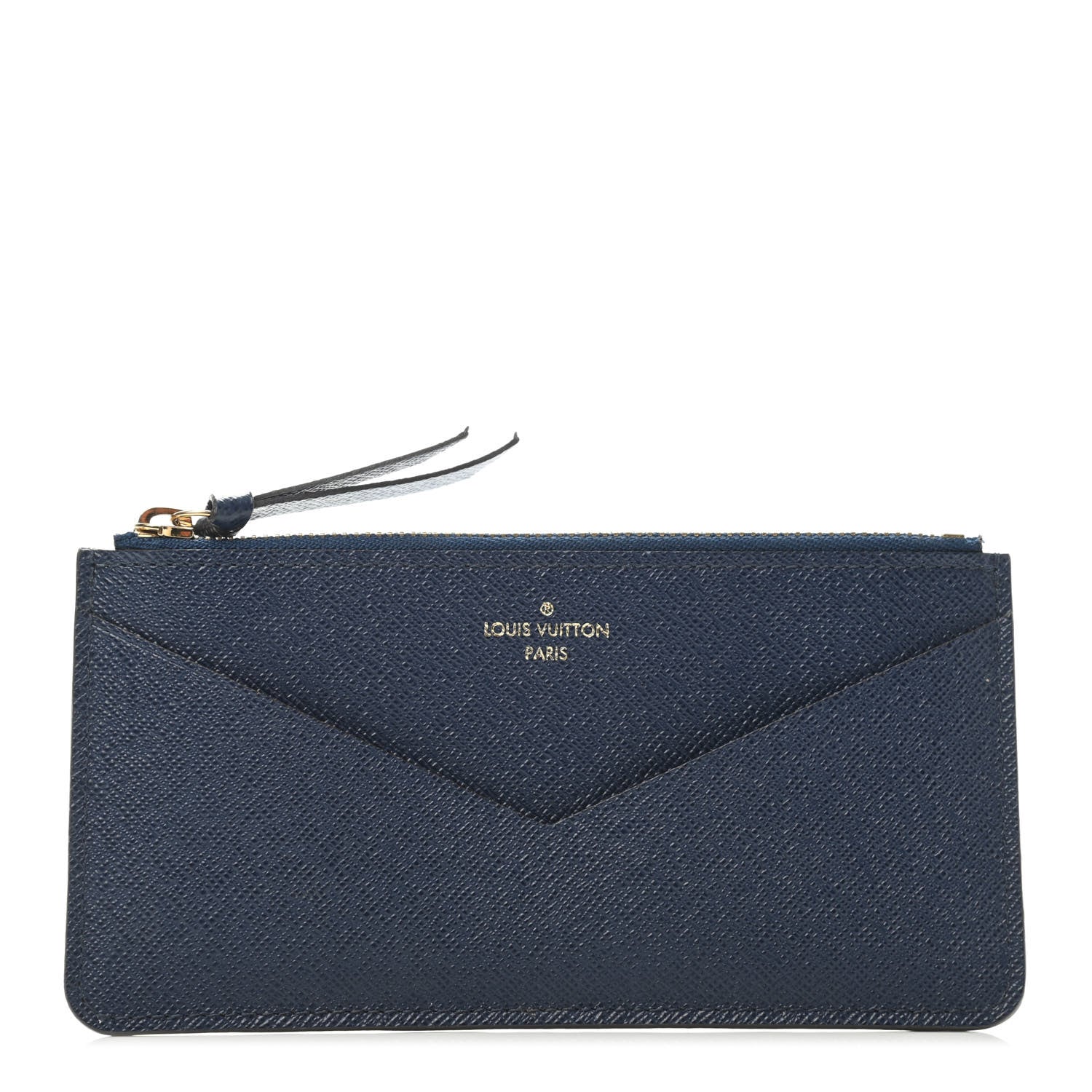 Louis Vuitton Calfskin Jeanne Wallet Zippered Insert Dark Blue 1 of 4