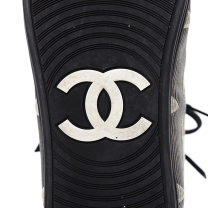 Chanel Suede Mens High Top Sneakers 43 Black Gold 8 of 14