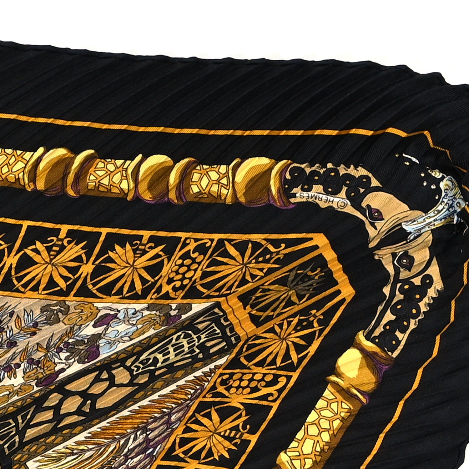 Hermes Silk Plisse Scarf 90 3 of 4