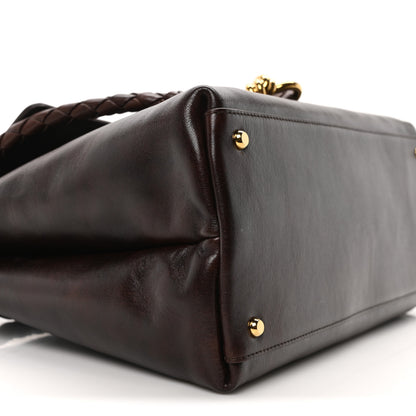 Bottega Veneta Silky Calfskin Medium Ciao Ciao Dark Mahogany 8 of 9