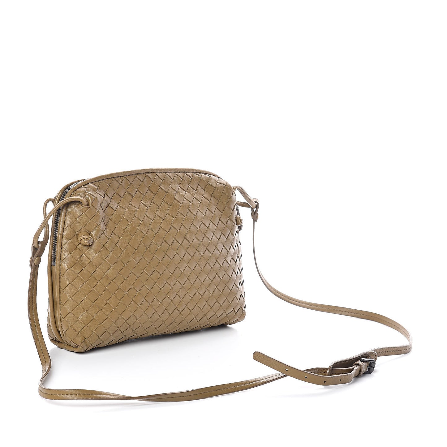 Nappa Intrecciato Pillow Crossbody Messenger Bronze