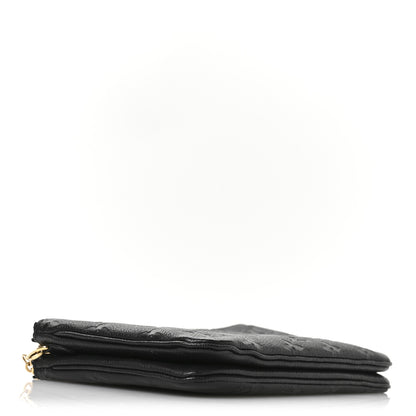 Louis Vuitton Empreinte Double Zip Pochette Black 4 of 9