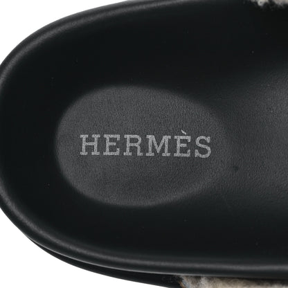 Hermes Suede Goatskin Shearling Go Mules 36 Beige Kraft Ecru 7 of 9