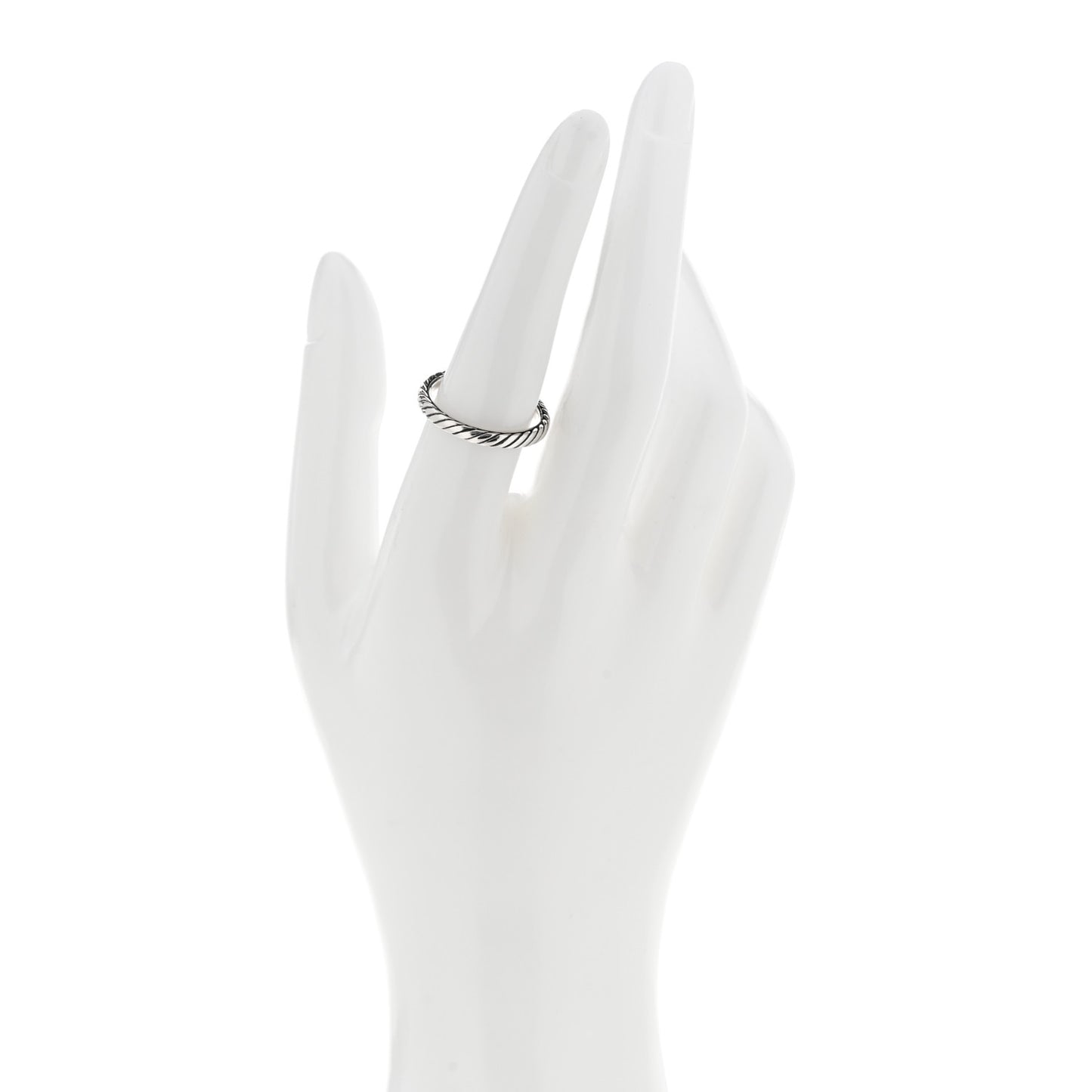 Sterling Silver Stackable Cable Ring 54 7