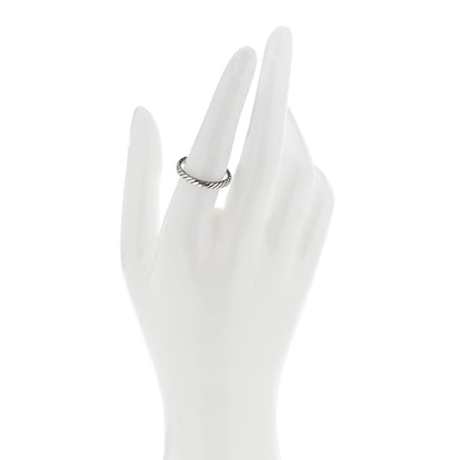 David Yurman Sterling Silver Stackable Cable Ring 54 7 2 of 4