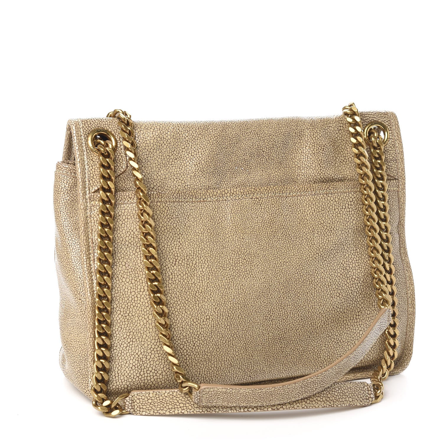 Saint Laurent Stingray Embossed Monogram Medium Niki Chain Satchel Beige 4 of 11