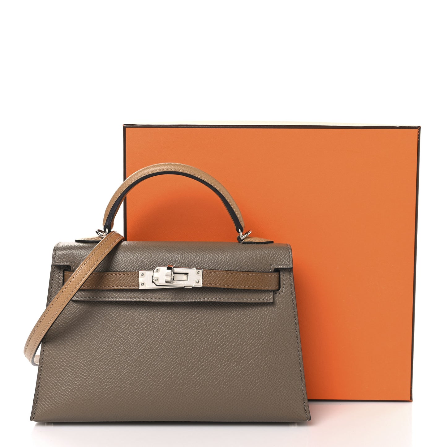 Epsom Tri-Color Mini Kelly Sellier 20 Etoupe Alezan Biscuit