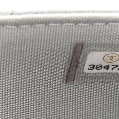 Chanel Metallic Lambskin Quilted Chanel 19 Wallet On Chain WOC Silver 8 of 13