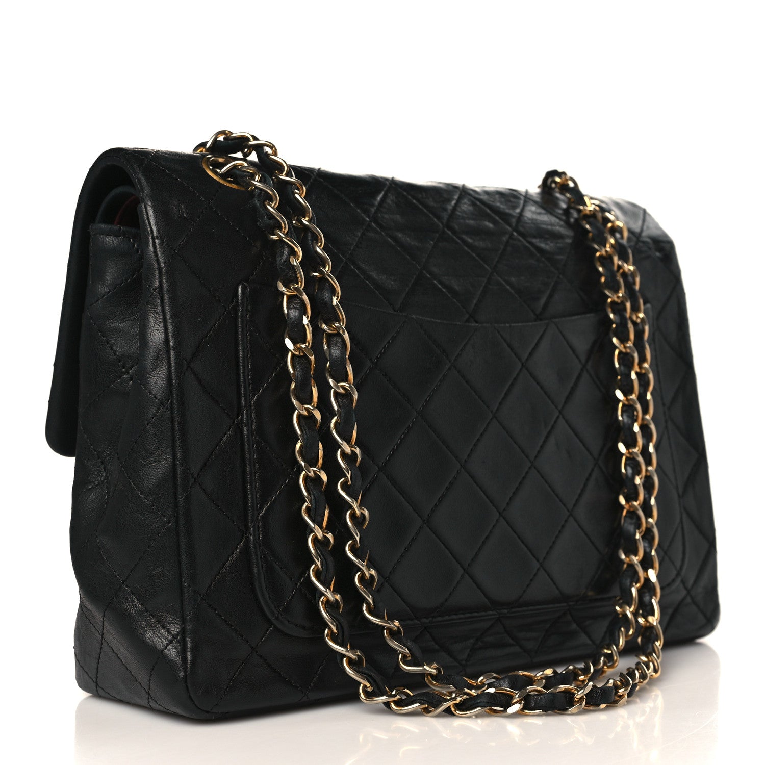 Chanel Lambskin Quilted Medium Double Flap Black 3 of 9