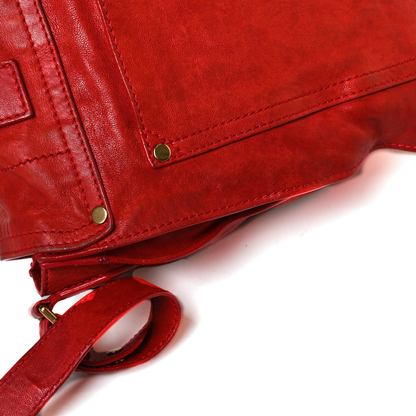 Lambskin PS1 Extra Large Satchel Lipstick Red