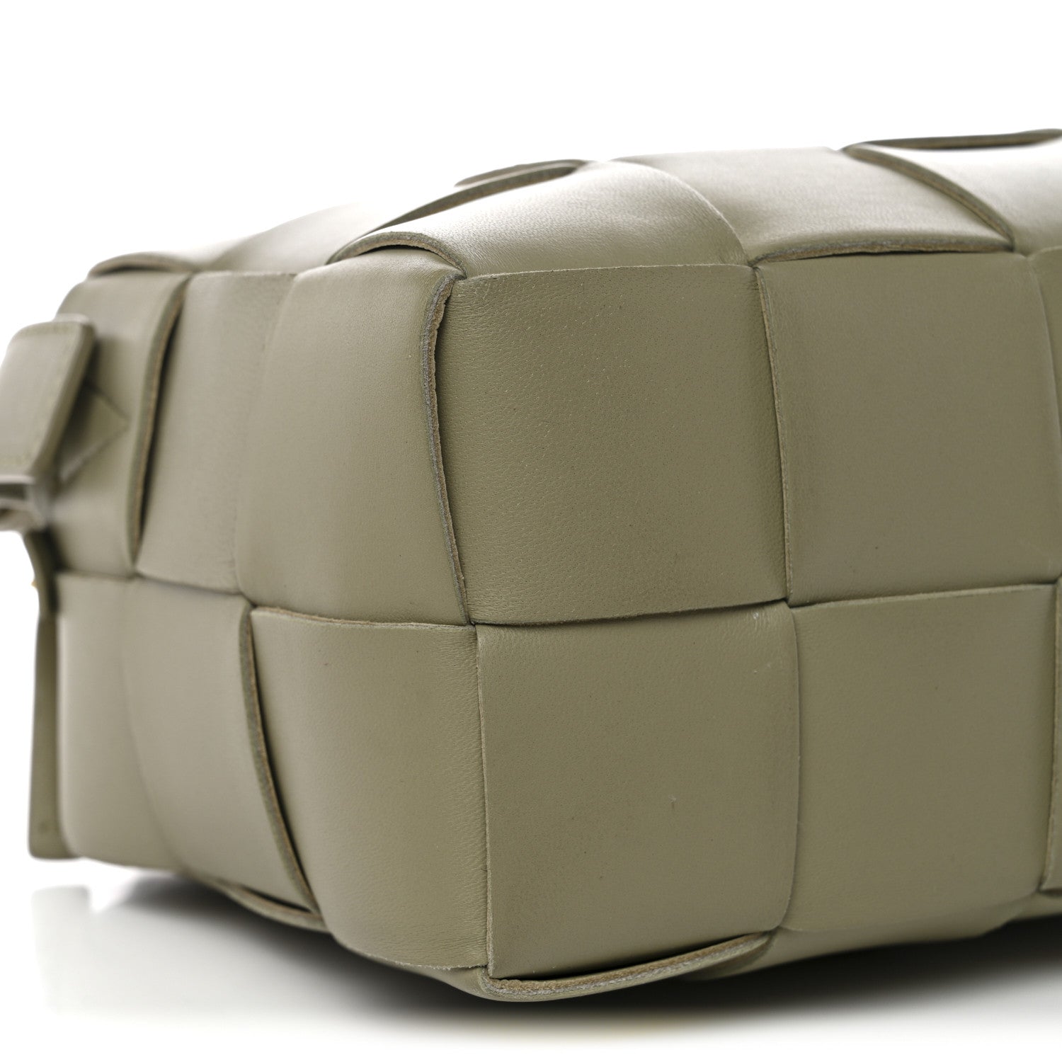 Bottega Veneta Lambskin Maxi Intrecciato Brick Cassette Bag Travertine 9 of 10