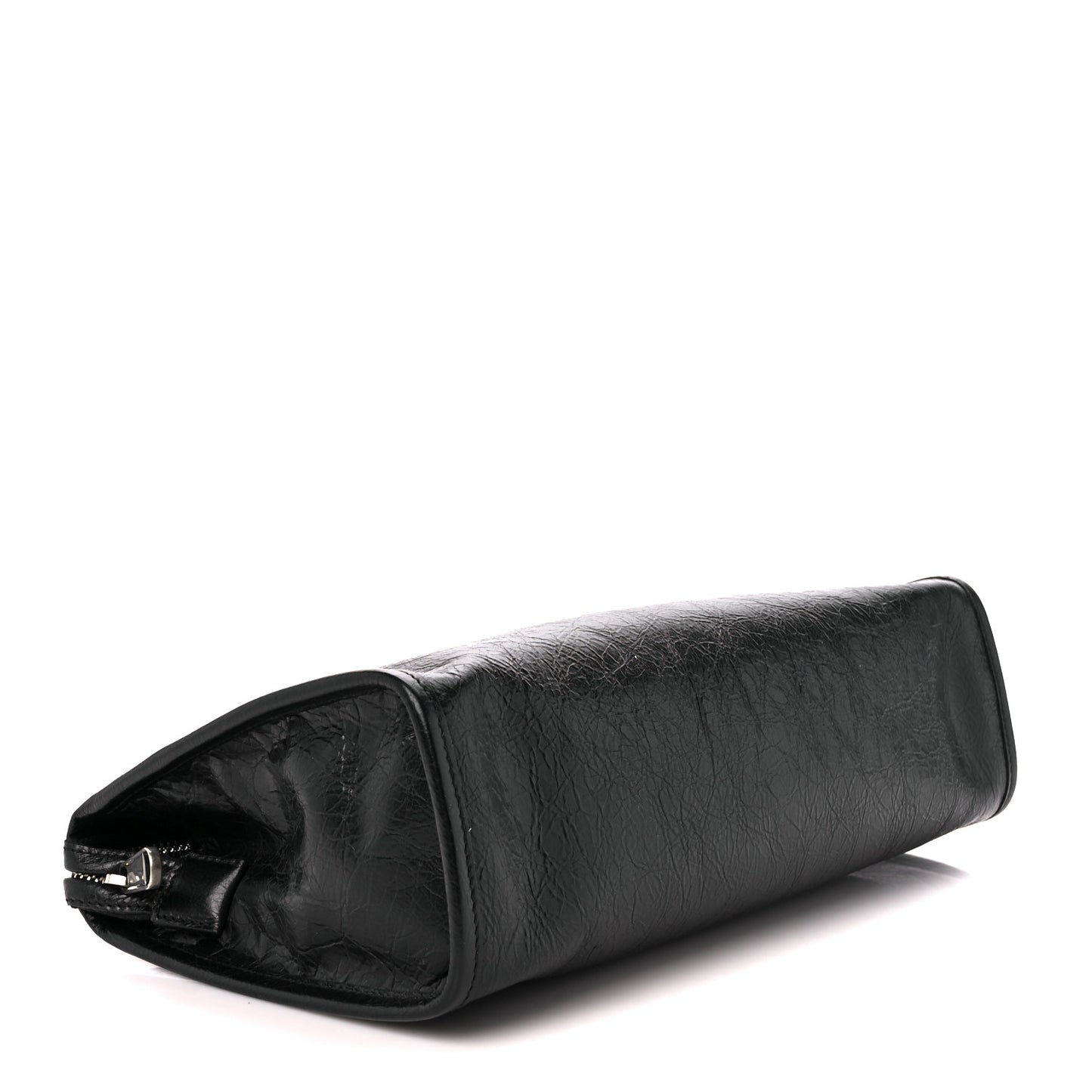 Fluffy Calfskin Morpheus Zip Pouch Black