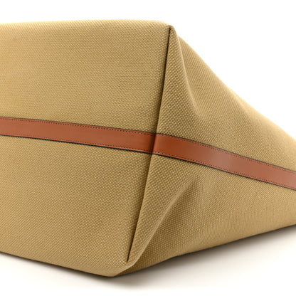 Celine Canvas Calfskin Cuir Triomphe Tote Natural 7 of 9