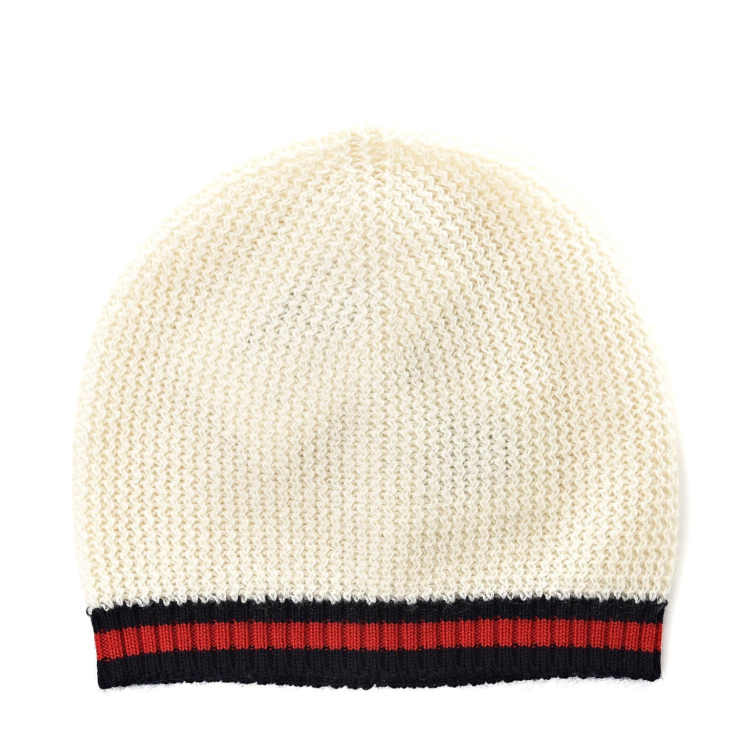 Gucci Cashmere Web Kids Beanie Hat M White 1 of 6