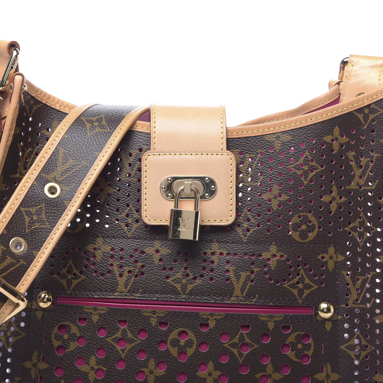 Louis Vuitton Monogram Perforated Musette Fuchsia 7 of 9