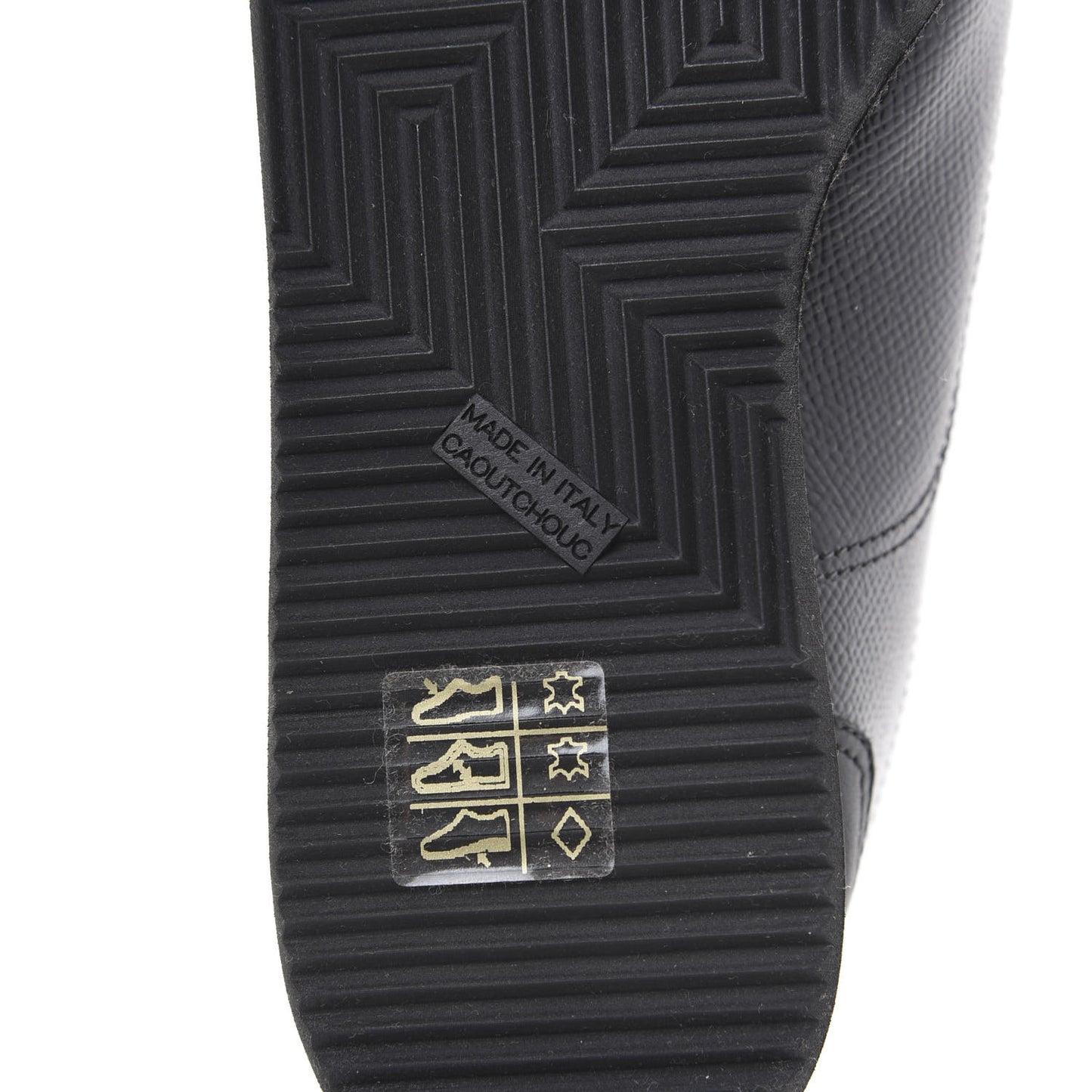 Patent Epsom Calfskin Trail Sneakers 35 Black