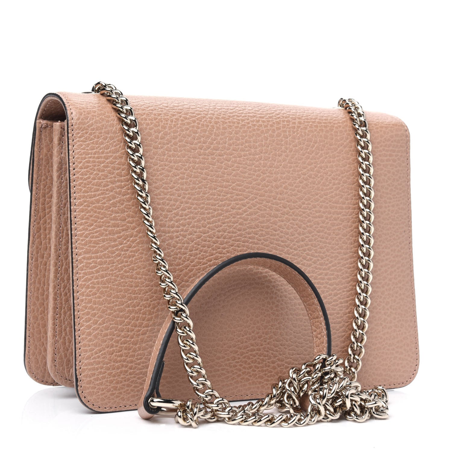 Gucci Dollar Calfskin Small Interlocking G Shoulder Bag Camelia 2 of 4