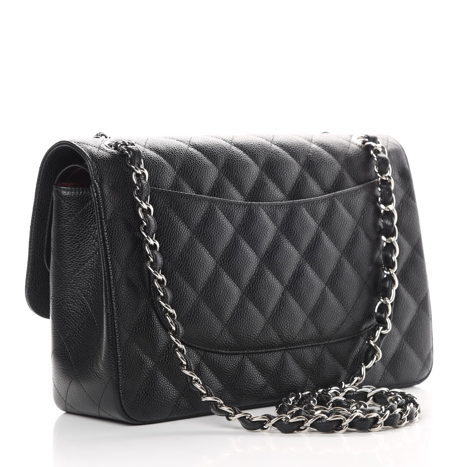 Chanel Caviar Quilted Jumbo Double Flap Black 3 of 12