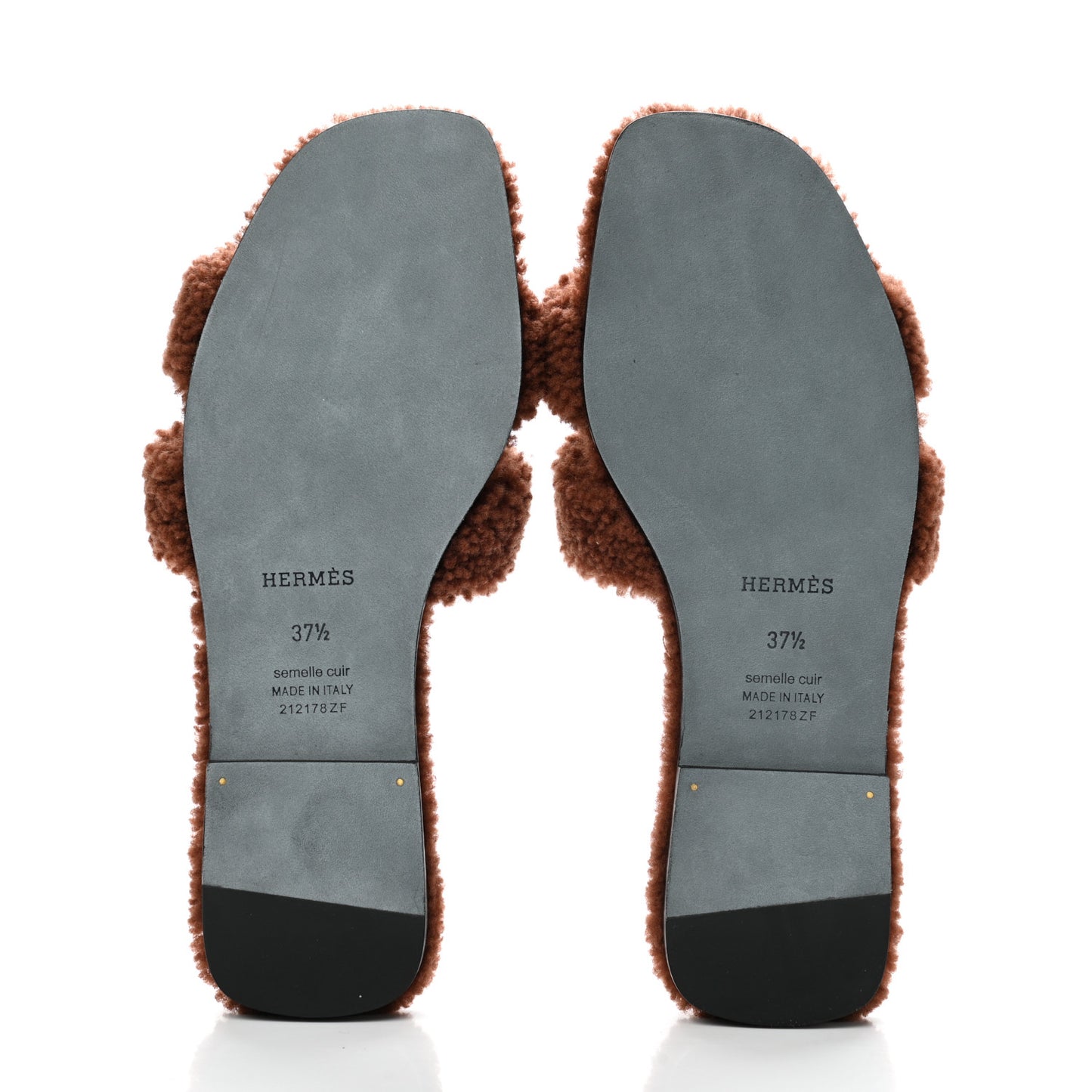 Woolskin Oran Sandals 37.5 Cognac
