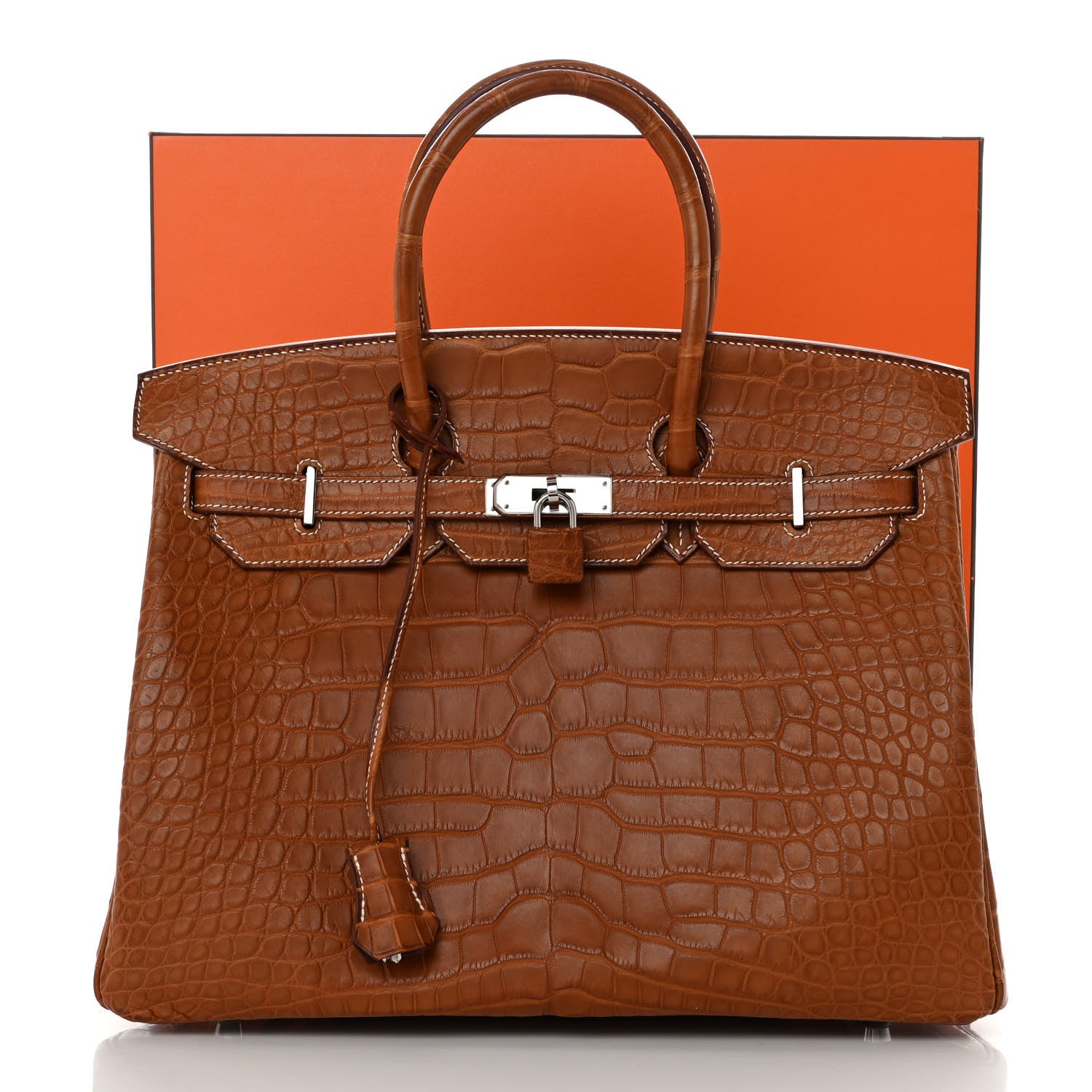 Hermes Matte Alligator Birkin 35 Fauve 13 of 13